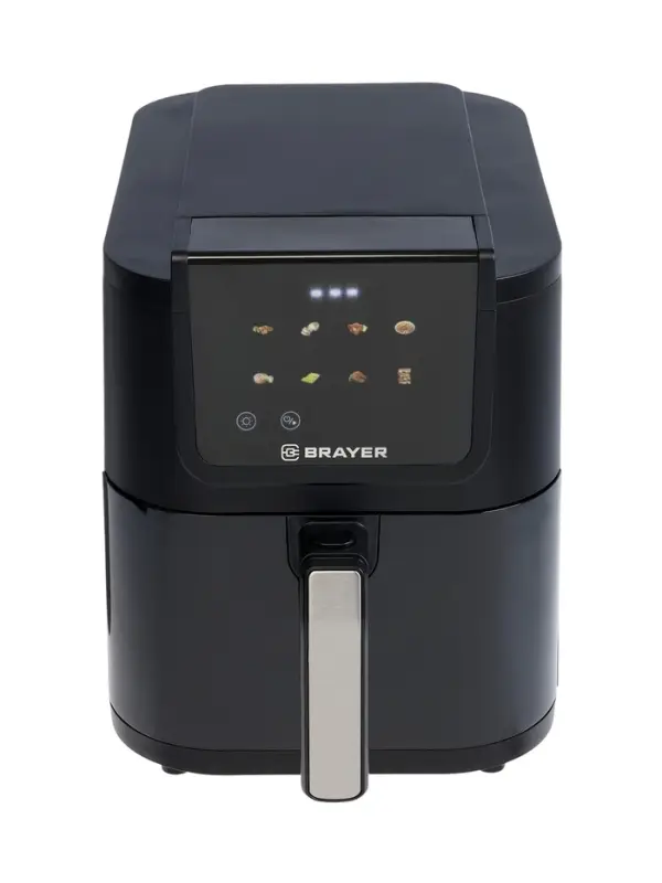 Аэрогриль BRAYER 2041BR,1500Вт, 5л, 8 программ, 200&deg;С, LСD-дисплей,таймер,решетка