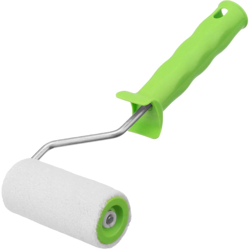 Валик 100 мм D=36 мм с ручкой 6 мм полиакрил, шерсть Велюр Сибртех 80132