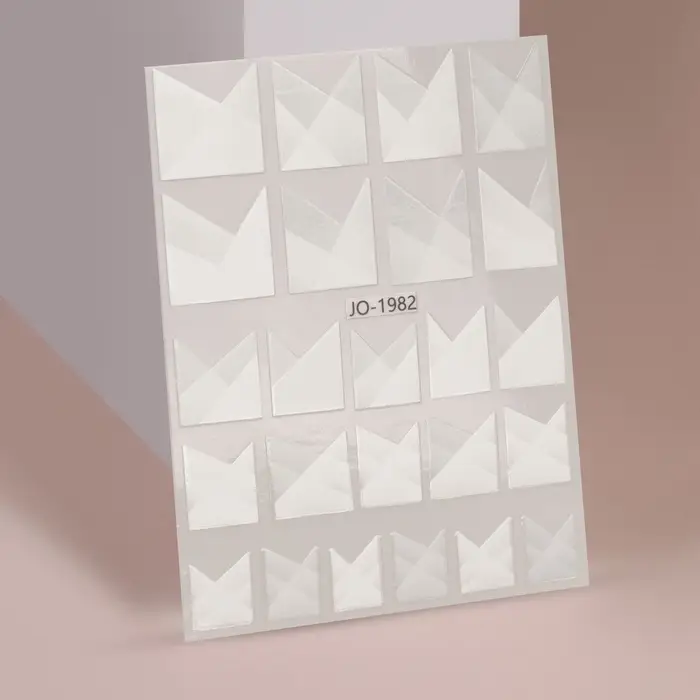 Наклейки для ногтей «Френч», белые