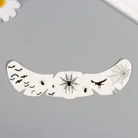 Переводная тату на тело чёрная «Веснушки. Летучие мыши, пауки и ворон», 16×5 см