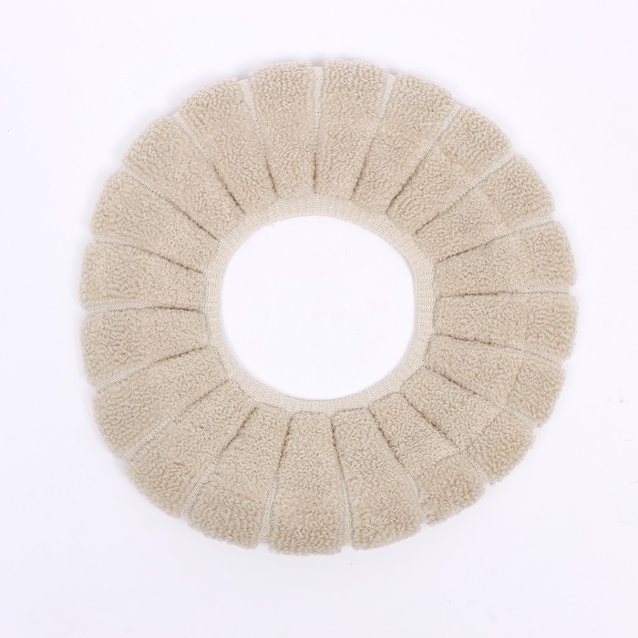 Мягкий чехол накладка на крышку и сиденье унитаза (бежевая) Мягкий чехол накладка на крышку и сиденье унитаза (бежевая)