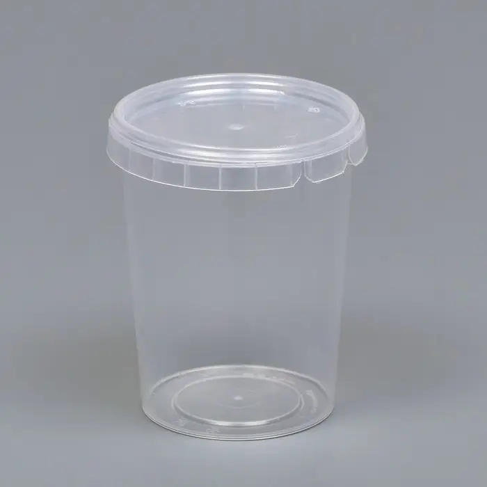 Банка круглая ПП  Банка круглая ПП "Бочка", 520 мл