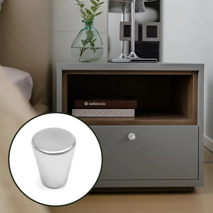 Ручка-кнопка CAPPIO РК019, d=20 мм, пластик, цвет матовый хром