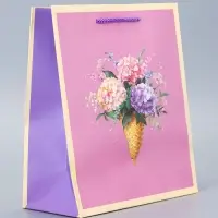 Пакет подарочный ламинированный &laquo;Цветочная радость&raquo; 18&times;22.3&times;10 см