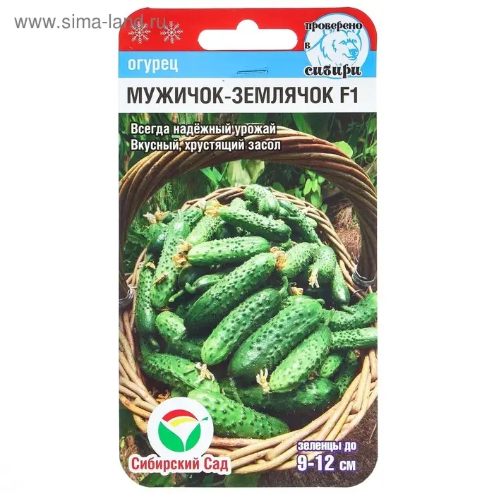 Семена Огурец Семена Огурец "Мужичок-землячок" F1, пчелоопыляемый, 7 шт