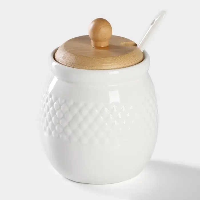 Чайный сервиз на подставке BellaTenero, 15 предметов: чайник 850 мл, 6 кружек 70 мл, сахарница с ложкой 300 мл, молочник 250 мл, 6 блюдец, фарфор, белый