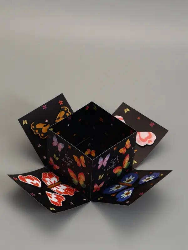 Коробка подарочная "Бабочки, Всегда" 14,5 х 14,5 х 12,7 см