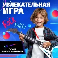 Музыкальная гитара ZABIAKA &laquo;Рок-звезда&raquo;, световые и звуковые эффекты
