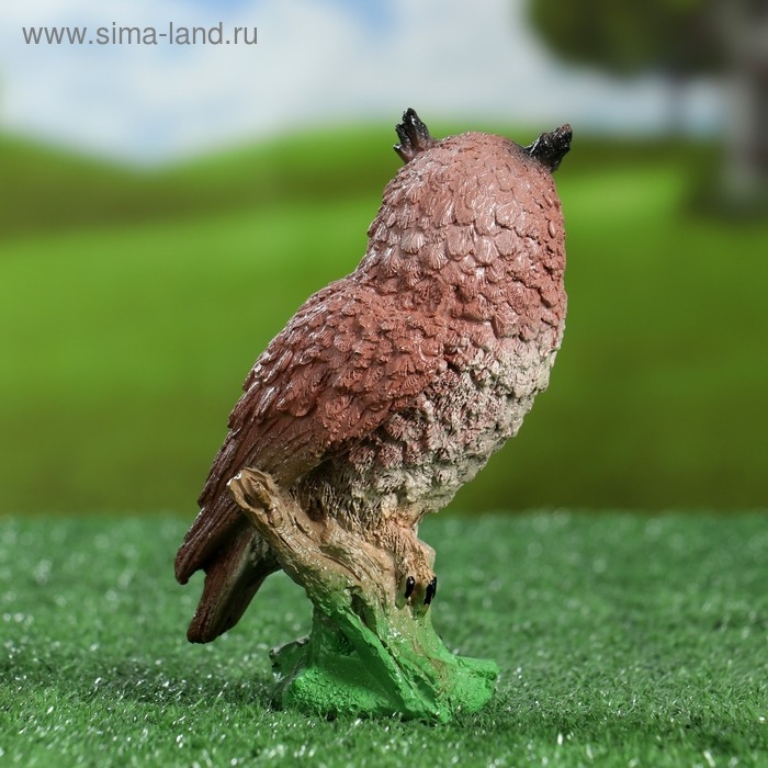 Садовая фигура "Сова натуральная" 17х11х8см