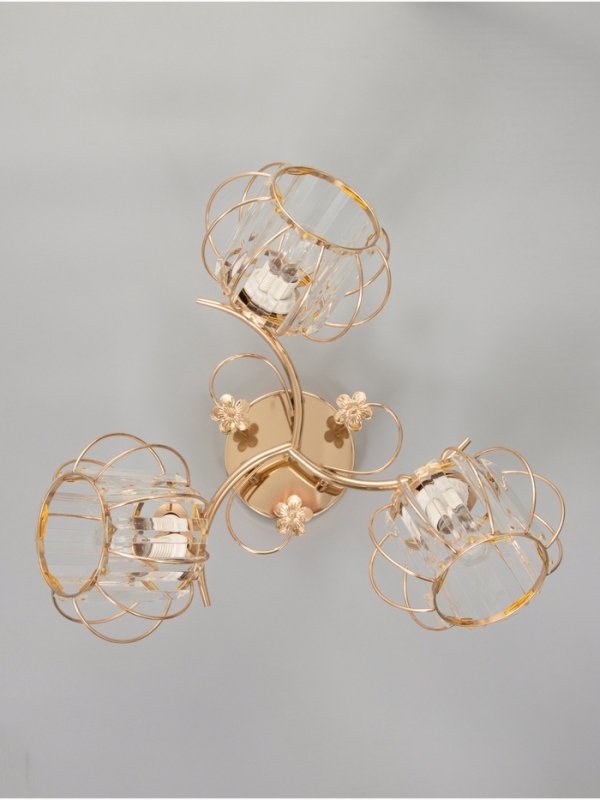 Люстра Люстра "Переливы" 3х40Вт Е27 золото