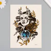 Переводная тату на тело цветная &laquo;Признанная Луной&raquo;, 26.1&times;14.6 см