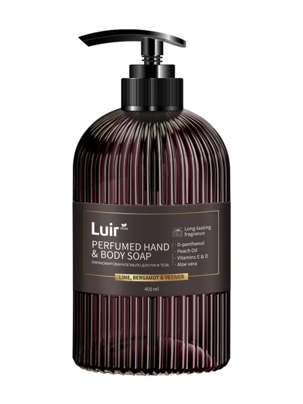 Мыло для рук и тела Luir парфюмированное lime, bergamot-vetiver, 400 мл