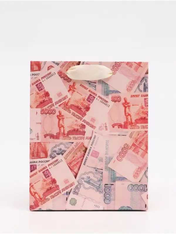 Пакет подарочный &laquo;Деньги&raquo;, S 12 &times; 15 &times; 5,5 см