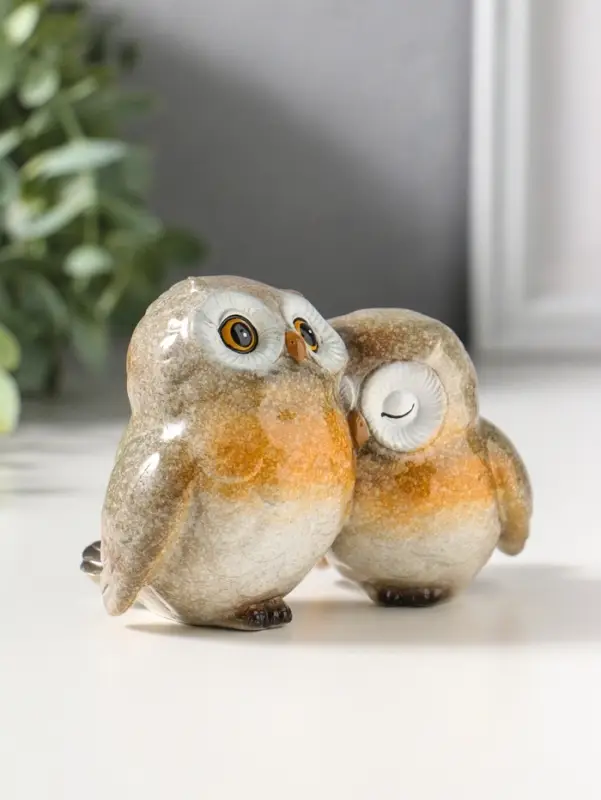 Фигурка полистоун лак &laquo;Совята пухлики&raquo;, 10.5&times;6.3&times;8 см