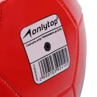 Футбольный мяч ONLYTOP, машинная сшивка, 32 панели, р. 5, PVC, красный