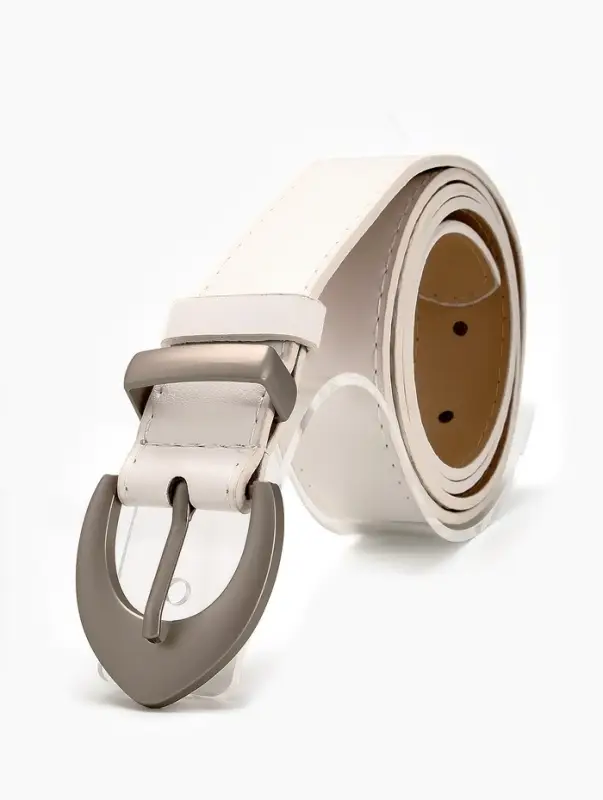 Ремень жен 05-01-02-01, Июнь2506, 3*0,3*110 см, без винта, пряж мат металл, 1 прокол, белый 109031 Ремень жен 05-01-02-01, Июнь2506, 3*0,3*110 см, без винта, пряж мат металл, 1 прокол, белый 109031