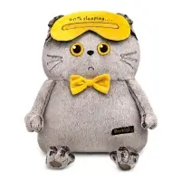 Мягкая игрушка &laquo;Кот-подушка в маске для сна&raquo;, 34 см, МИКС