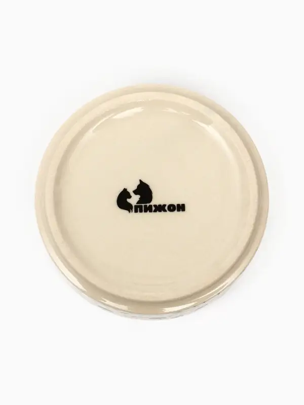 Миска Smile Dog, 200 мл, 10.5&times;10.5&times;4 см, керамика, сиреневая, бежевая