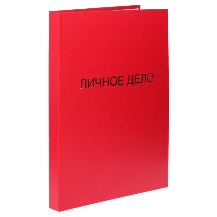 Папка &laquo;Личное дело&raquo;, бумвинил, гребешки/сутаж, без бумаги, красная (вместимость до 150 листов)