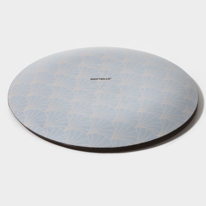 Тарелка стеклянная Доляна «Золотое перо», 20×1,3 см, цвет чёрный Тарелка стеклянная Доляна «Золотое перо», 20×1,3 см, цвет чёрный