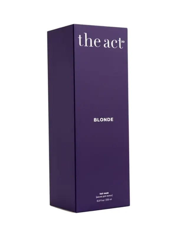 Маска оттеночная для волос холодного блонда, 200 мл, The Act