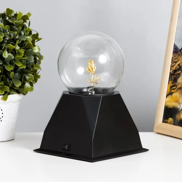 Плазменный шар "Роза золотая" 21х14х10 см RISALUX Плазменный шар "Роза золотая" 21х14х10 см RISALUX