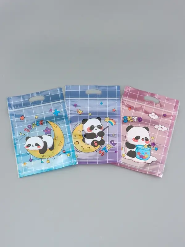 Пакет подарочный, с zip-lock застежкой, &laquo;Панда на луне&raquo;, 15&times;23&plusmn;1 см МИКС