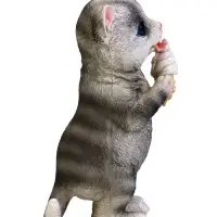 Садовая фигура из полистоуна &laquo;Котёнок с мороженым&raquo;, 19&times;11&times;7 см