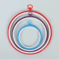 Пяльцы для вышивания с подвесом, d=12/17/21 см, 3 шт., разноцветные