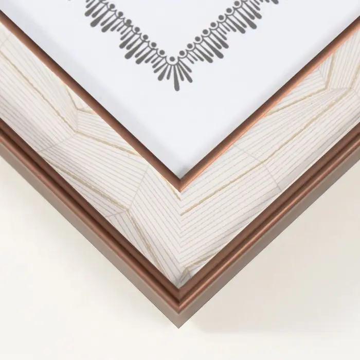 Фоторамка пластик формат А4 "Абстракция из линий на белом" кофе 1,5х24,6х33,3 см