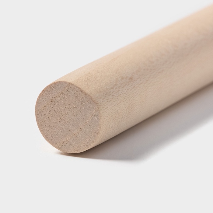 Скалка для теста Доляна, дерево, прямая, 40 см Скалка для теста Доляна, дерево, прямая, 40 см