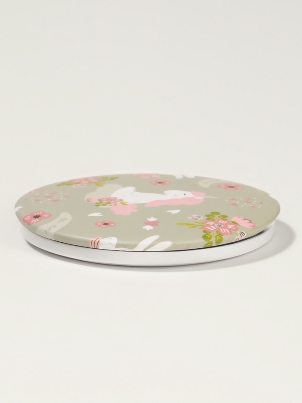 Зеркало складное «Единороги», d = 7,3 см, с увеличением, цвет оливковый