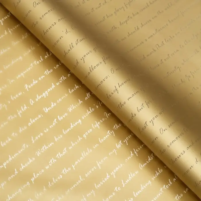 Плёнка двухсторонняя «Письмо», бежевый, 58×58±5% см