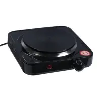 Плитка электрическая LHP-002, 1 конфорка, 1000 Вт, нагреватель диск, чёрная