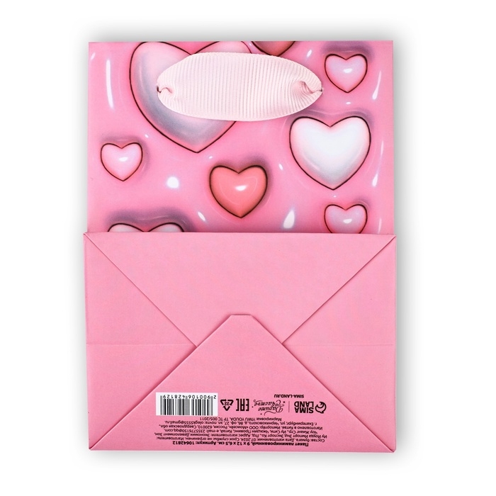 Пакет ламинированный «Сердца», 9 × 12 × 6,5 см Пакет ламинированный «Сердца», 9 × 12 × 6,5 см