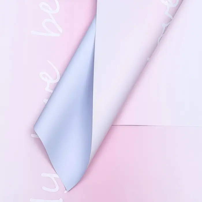 Пленка для цветов матовая, розовый - сирень «Переход», 58×58 см