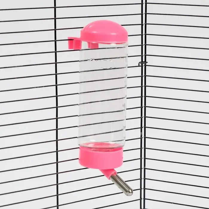 Поилка для клетки, 500 мл, 9 х 6,5 х 23 см, розовая Поилка для клетки, 500 мл, 9 х 6,5 х 23 см, розовая