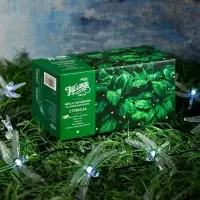 Гирлянда &laquo;Нить&raquo;, 4.5 м, уличная, с насадками &laquo;Стрекоза&raquo;, IP44, 30 LED, 2 режима, солнечная батарея, тёмная нить, свечение белое