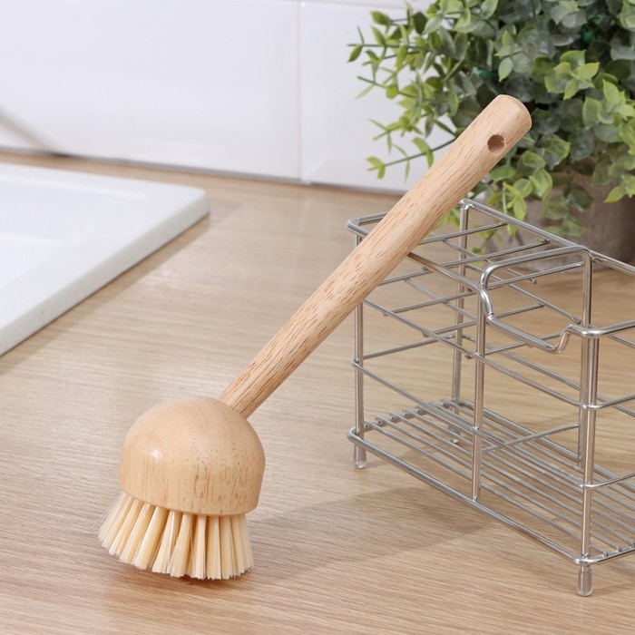 Щётка для посуды Доляна «Лотос», круглая, 22 см Щётка для посуды Доляна «Лотос», круглая, 22 см