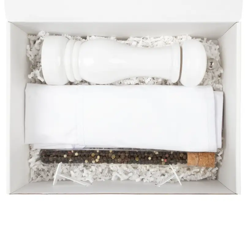 Набор Gambit с мельницей и фартуком, белый Набор Gambit с мельницей и фартуком, белый