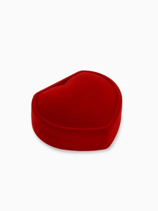 Футляр под набор украшений &laquo;Сердце&raquo;, бархатный, 9&times;8.5 см, красный