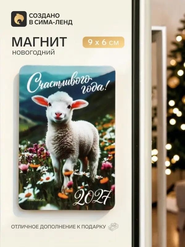 Магнит новогодний &laquo;Счастливого года&raquo;