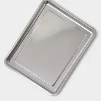 Противень, 50&times;40 см, h=2 см, AISI 410, толщина 0.4 мм, нержавеющая сталь, хромированный