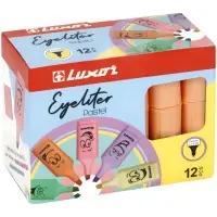 Маркер текстовыделитель Luxor Eyeliter Pastel, 1.0-4.5 мм, чернила на водной основе, пастельный оранжевый