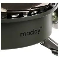 Плита газовая портативная maclay, для кемпинга, с ветрозащитой, 17&times;13 см, большая, круглая