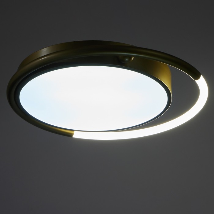 Люстра с ПДУ 2219/1 LED 110Вт диммер золото 48х48х7 см BayerLux