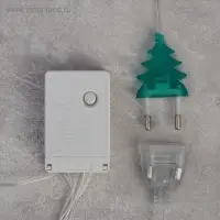 Гирлянда &laquo;Бахрома&raquo; 2.4&times;0.9 м с насадками &laquo;Снежинки&raquo;, IP20, прозрачная нить, 150 LED, свечение синее, 8 режимов, 220 В