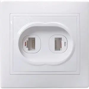 KVARTA Розетка 2-местная RJ11+RJ45 кат.5е РК/Т12-КБ белый GENERICA