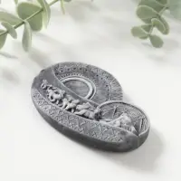 Магнит "Собачья упряжка мчится вдаль" (барельеф), 6см