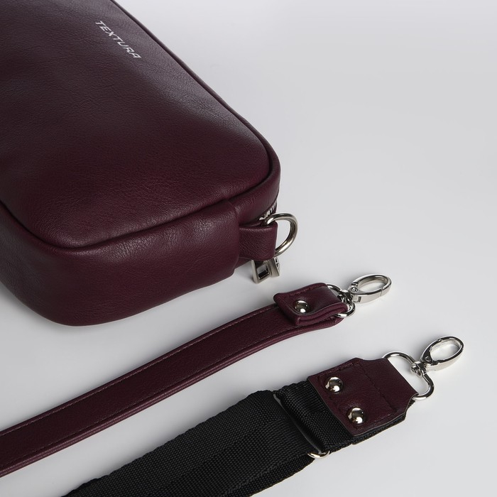 Сумка женская через плечо TEXTURA, маленький размер, цвет бордовый Сумка женская через плечо TEXTURA, маленький размер, цвет бордовый